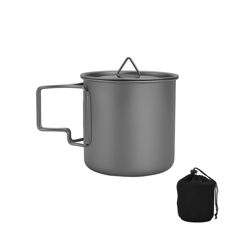 Camping Cooking Mug - Caneca de camping de titânio com