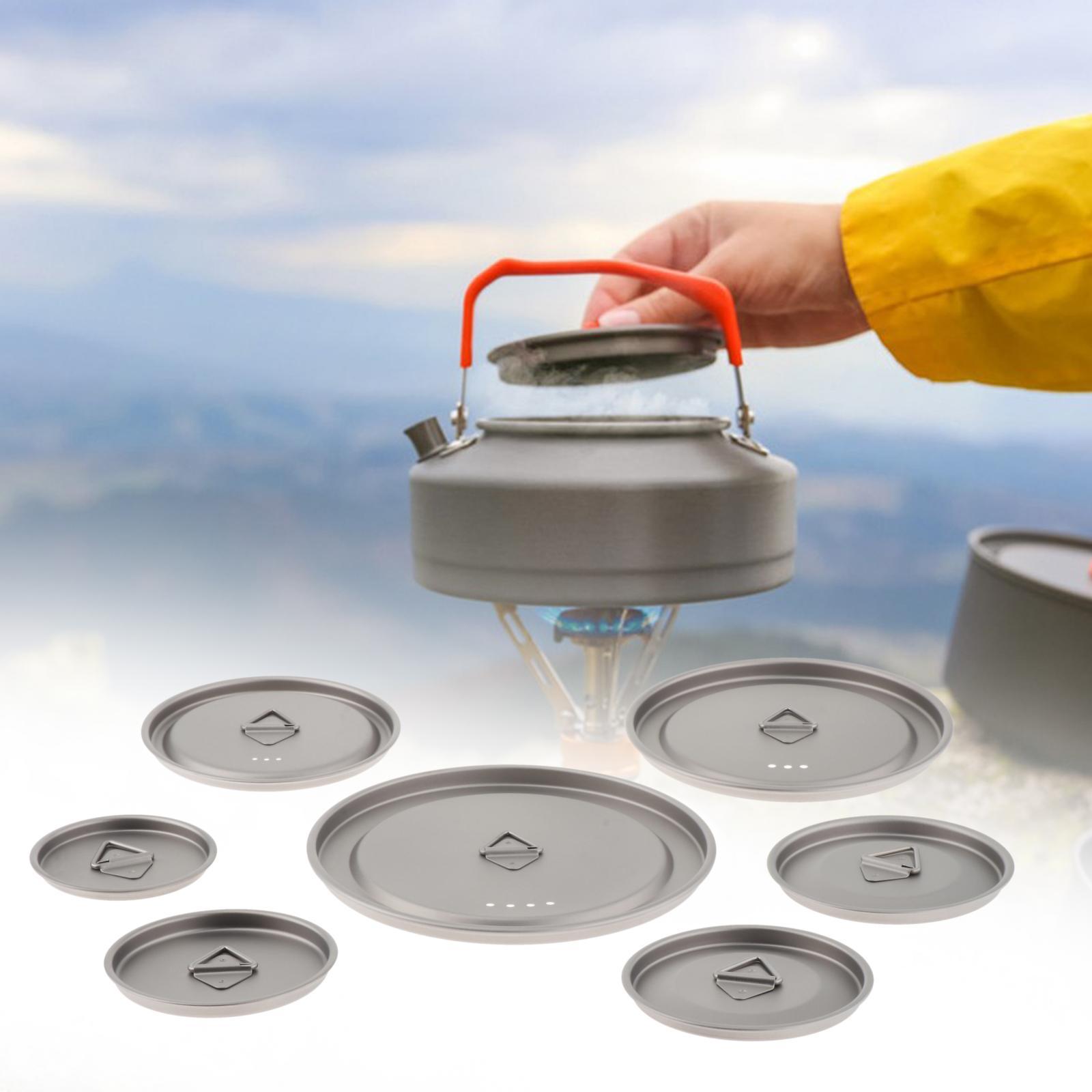 Camping Cooking And Drinking - Tampa de caneca de titânio ao