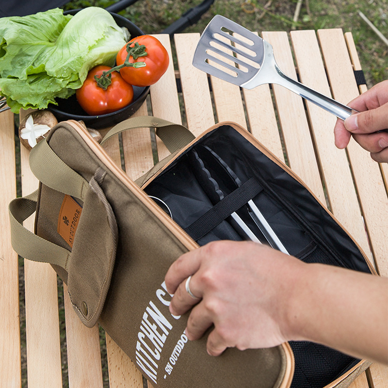 Camping Cooking Gadgets - Conjunto de Utensílios de Cozinha para