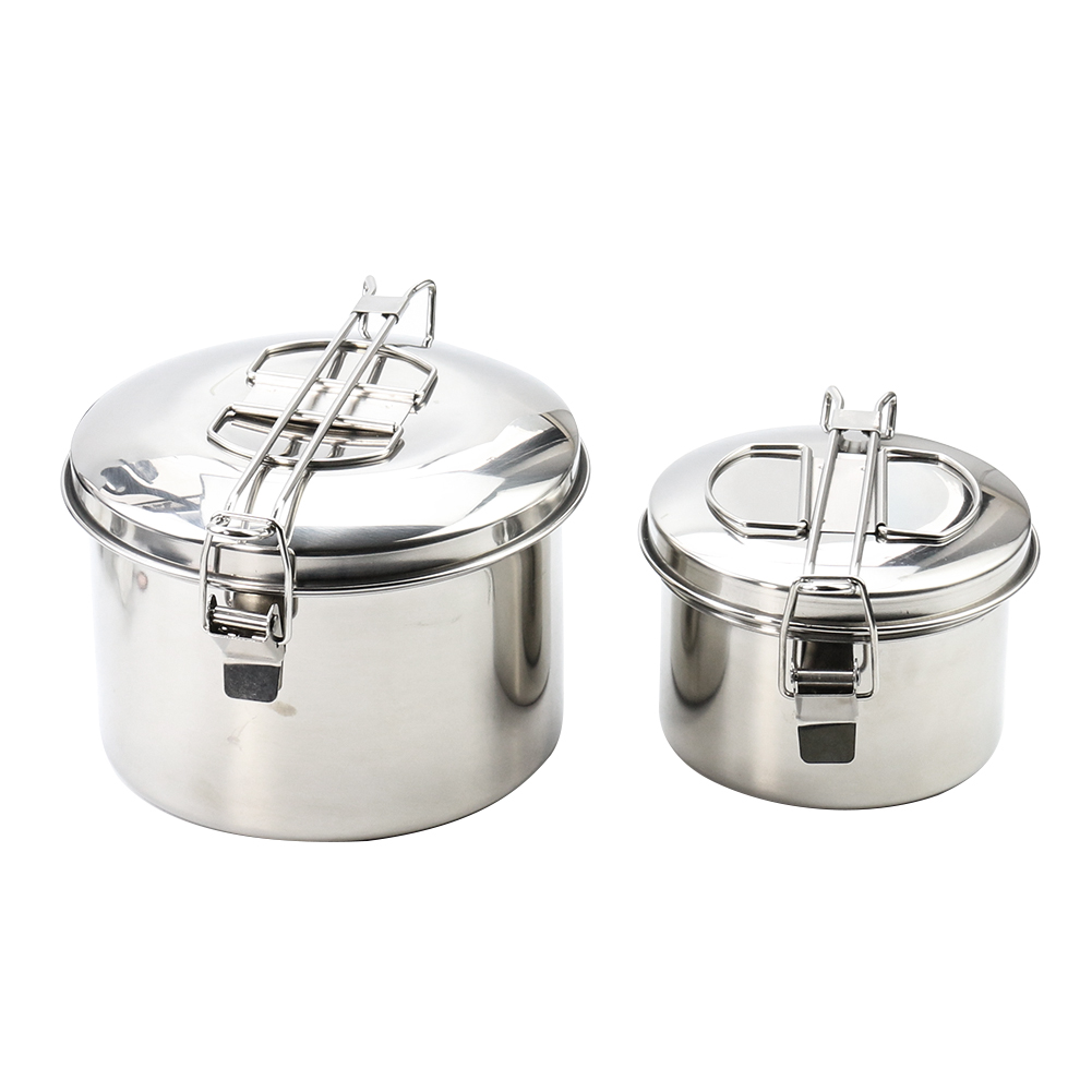 Camping Cooking Pot With Lid - Pote de suspensão de acampamento em
