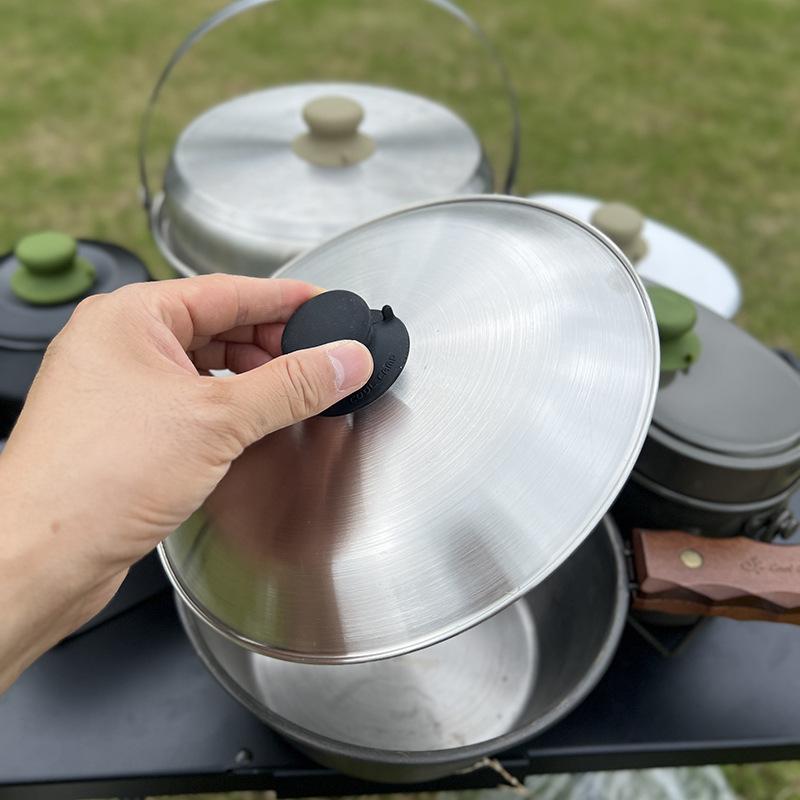 Camping Cooking Pot With Lid - 1 unidade de puxador de tampa
