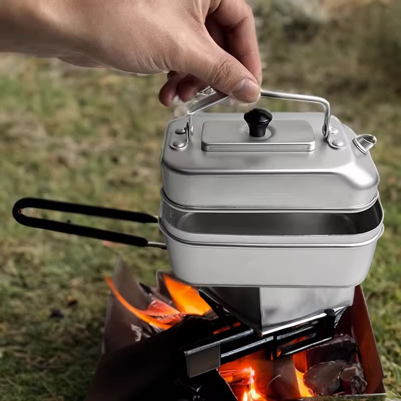 Camping Cooking Pack - Ultraleve Portátil Picnic Chaleira, Camping Bule,