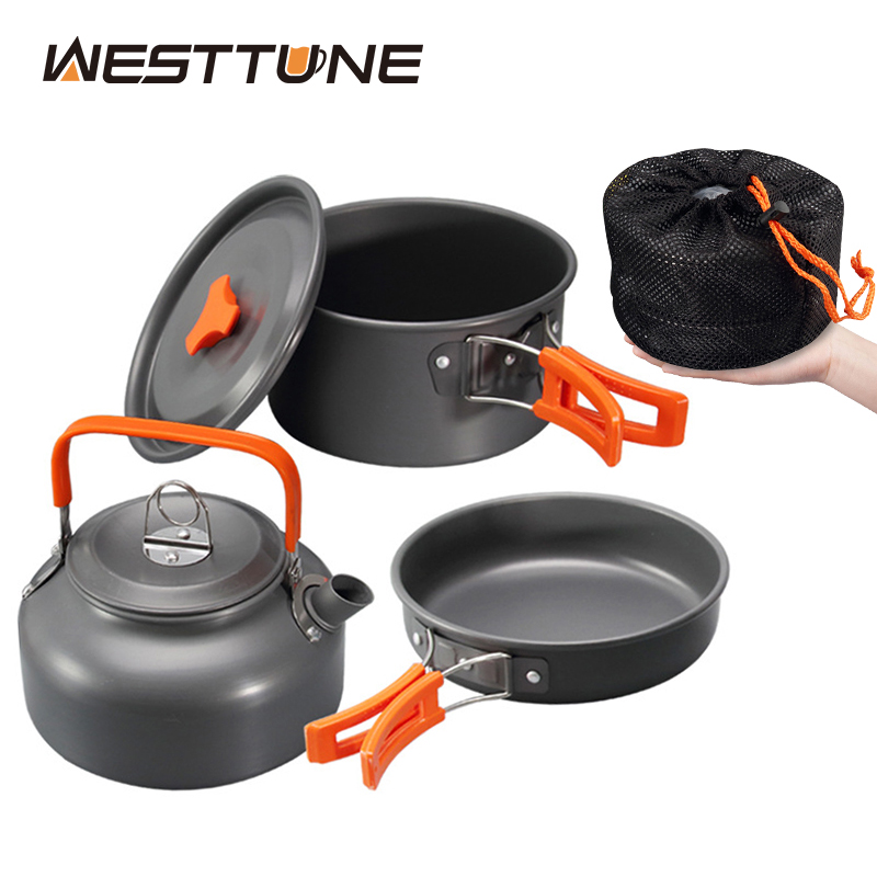 Camping Cooking Wok - Westtune kit de panelas de acampamento