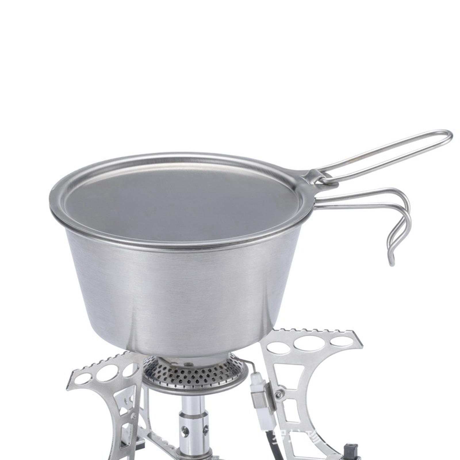 Camping Cooking Pot With Lid - Tampa leve para panela de acampamento,