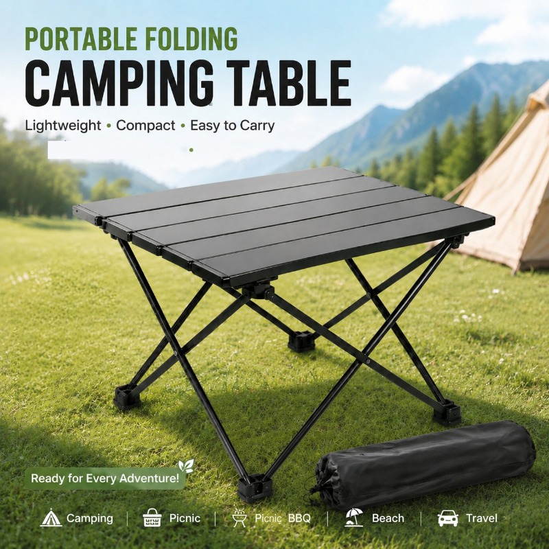 Camping Cooking Gadgets - Mesa de camping dobrável portátil e