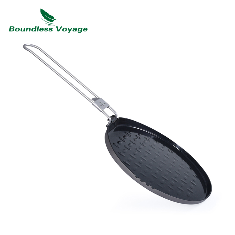 Camping Cooking Wok - Boundless Voyage-Panela antiaderente de titânio com