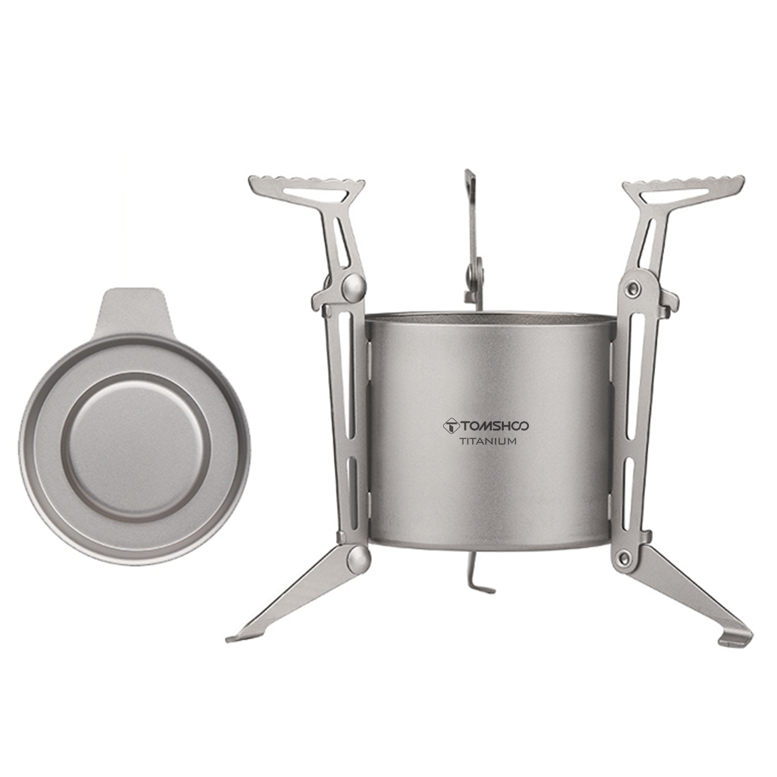 Camping Cooking Pot With Lid - Fogareiro a Álcool TOMSHOO Ti com