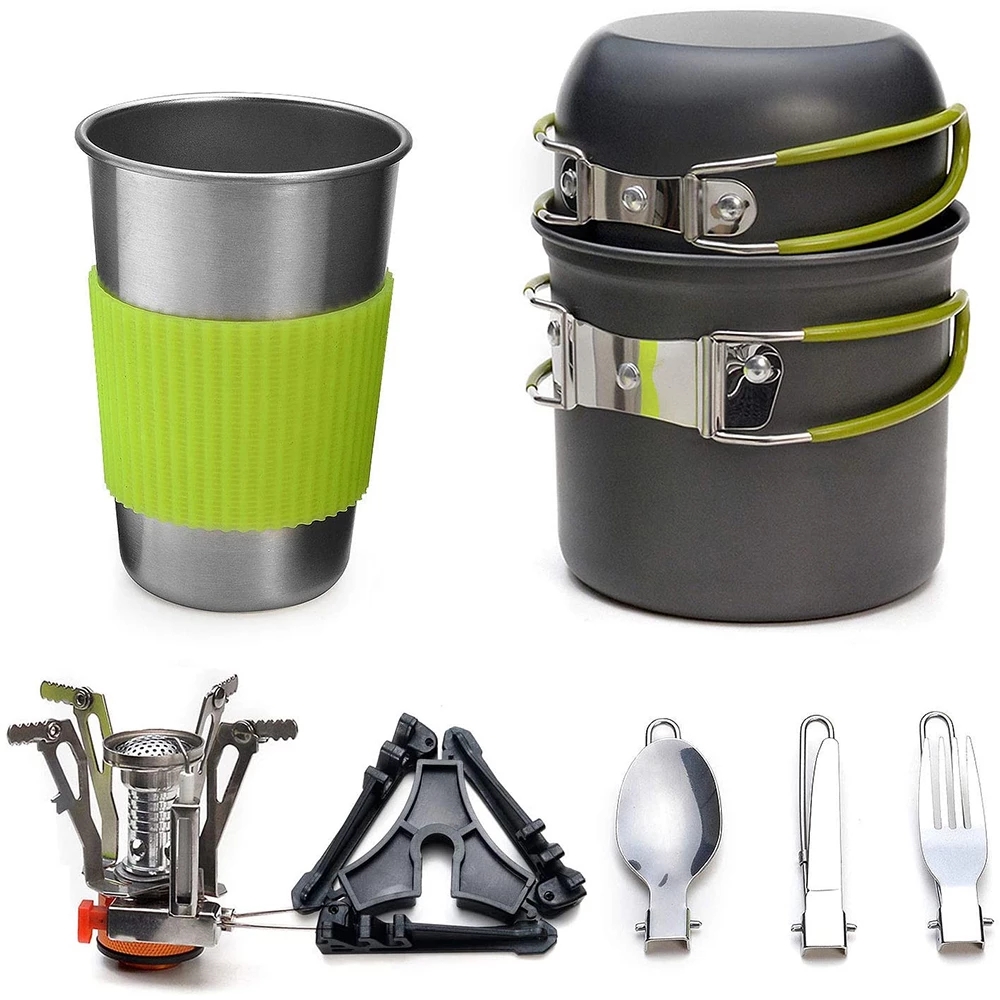 Camping Cooking Pack - Kit de panelas de acampamento com
