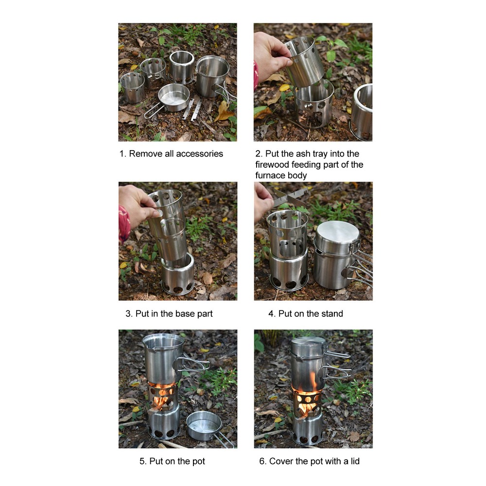 Conjunto de Utensílios de Cozi - Camping Cooking Pot With Lid avaliação e preço