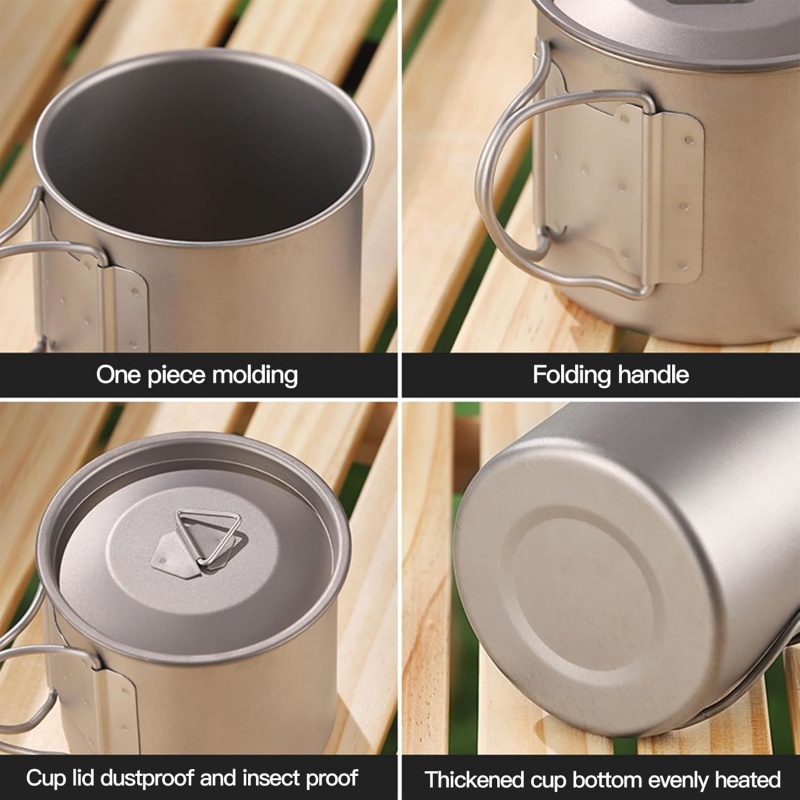 Caneca de camping de titânio c - Camping Cooking Mug avaliação e preço