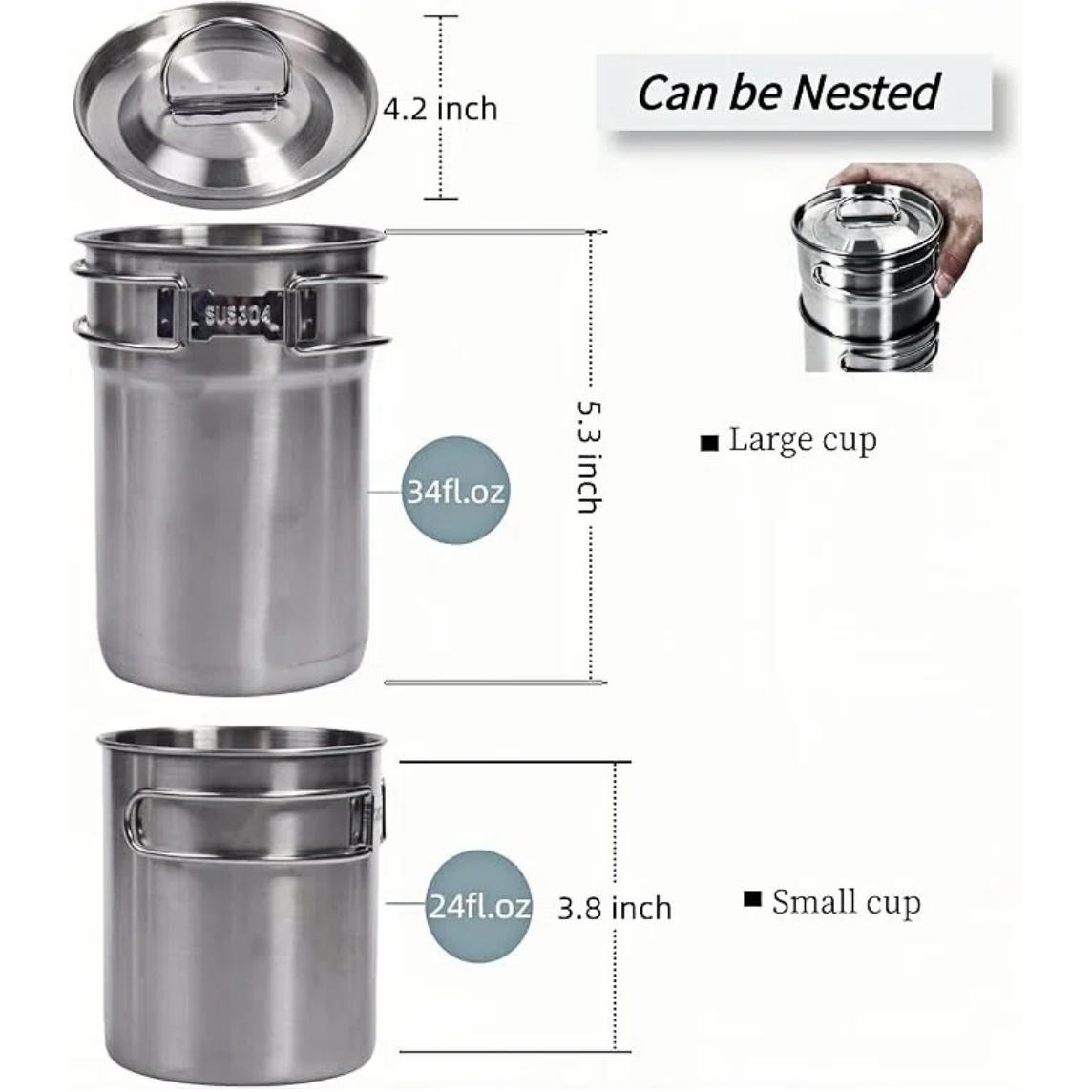 Canecas Dobráveis para Camping - Camping Cooking Mug avaliação e preço