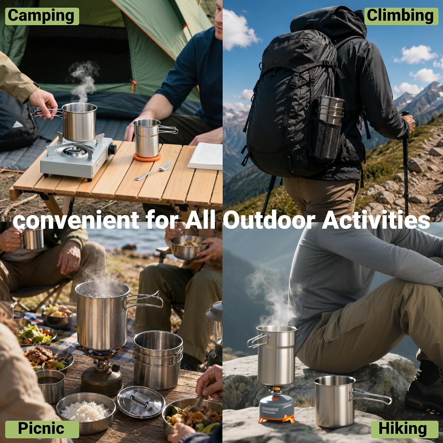 Canecas Dobráveis para Camping - Camping Cooking Mug avaliação e preço