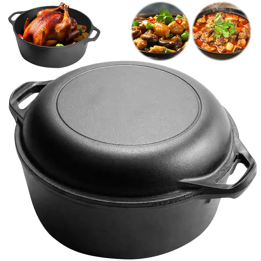 Panela de Ferro Fundido 2 em 1 - Camping Cooking Wok avaliação e preço