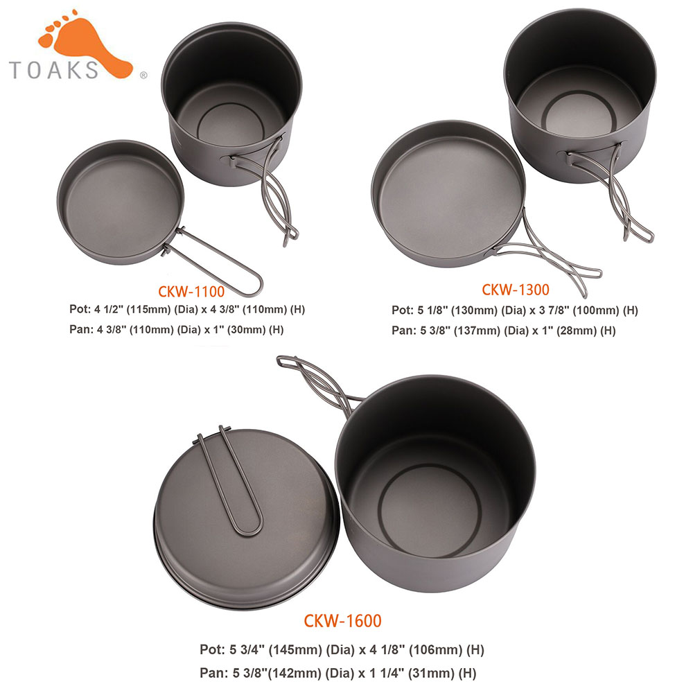TOAKS-Conjunto De Panelas De T - Camping Cooking Wok avaliação e preço