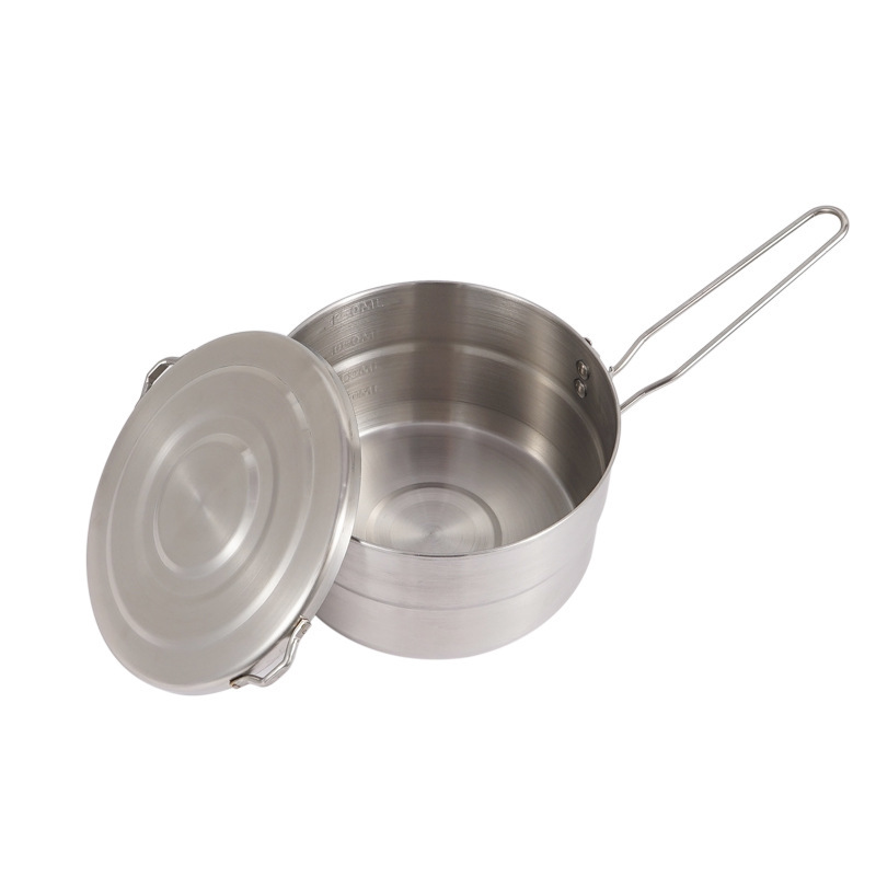 Panela de aço inoxidável ao ar - Camping Cooking Pot With Lid avaliação e preço
