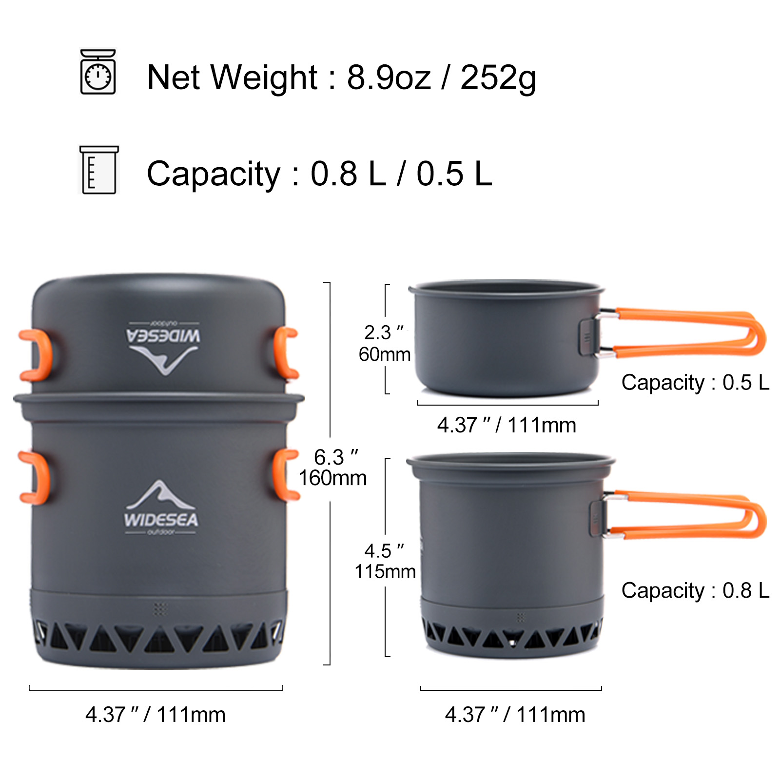 Widesea pote de acampamento 1. - Camping Cooking Set Jetboil avaliação e preço