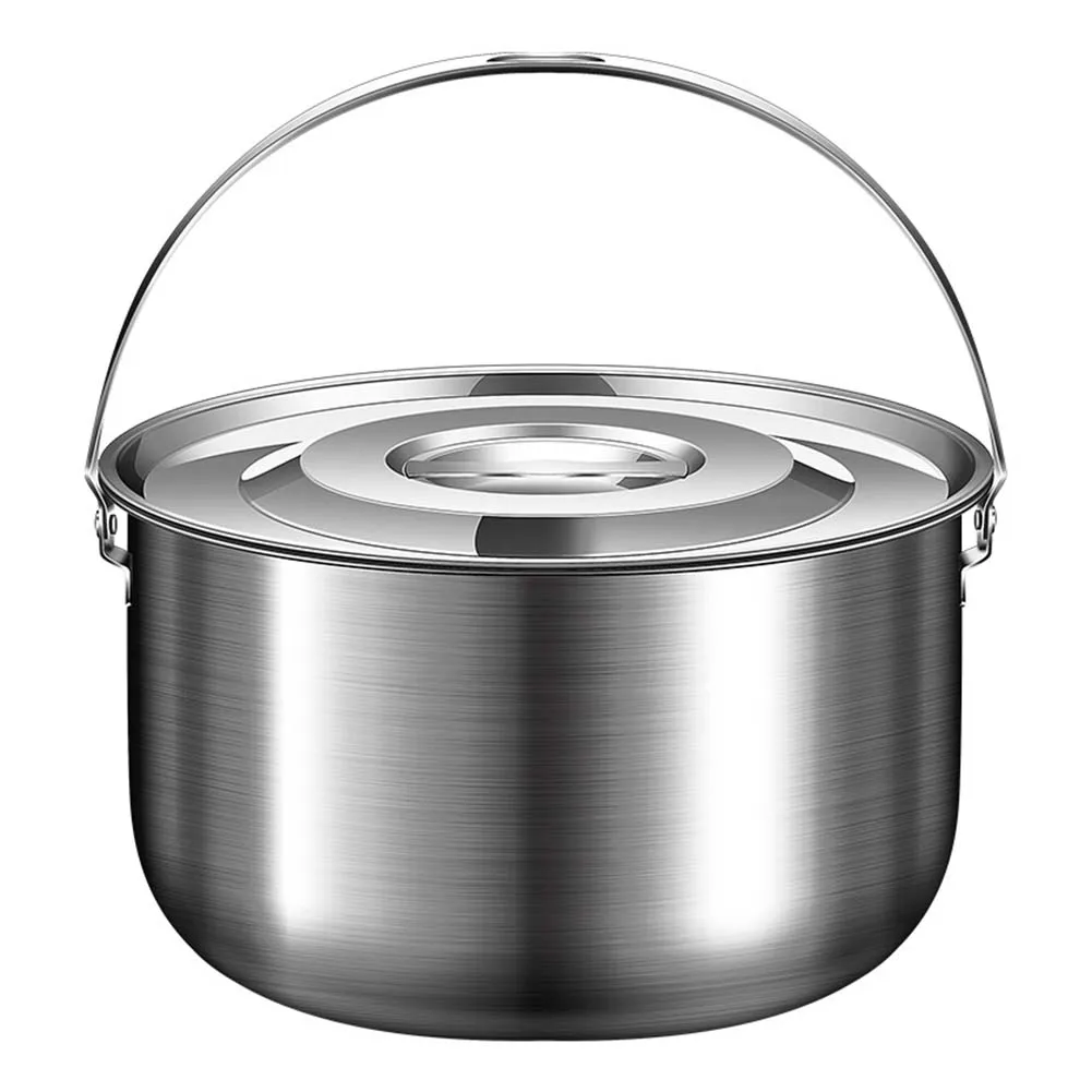 Panela de Camping em Aço Inoxi - Camping Cooking Pot With Lid avaliação e preço