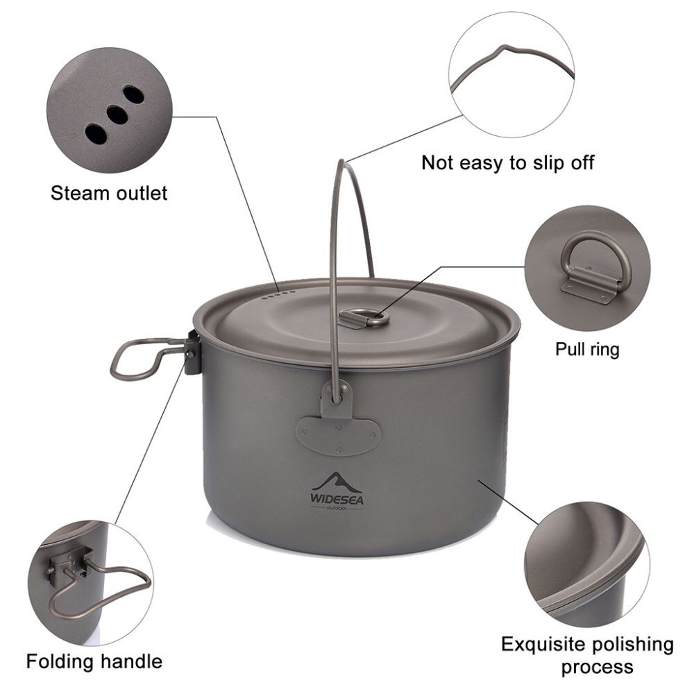Widesea-Conjunto De Panelas De - Camping Cooking Wok avaliação e preço