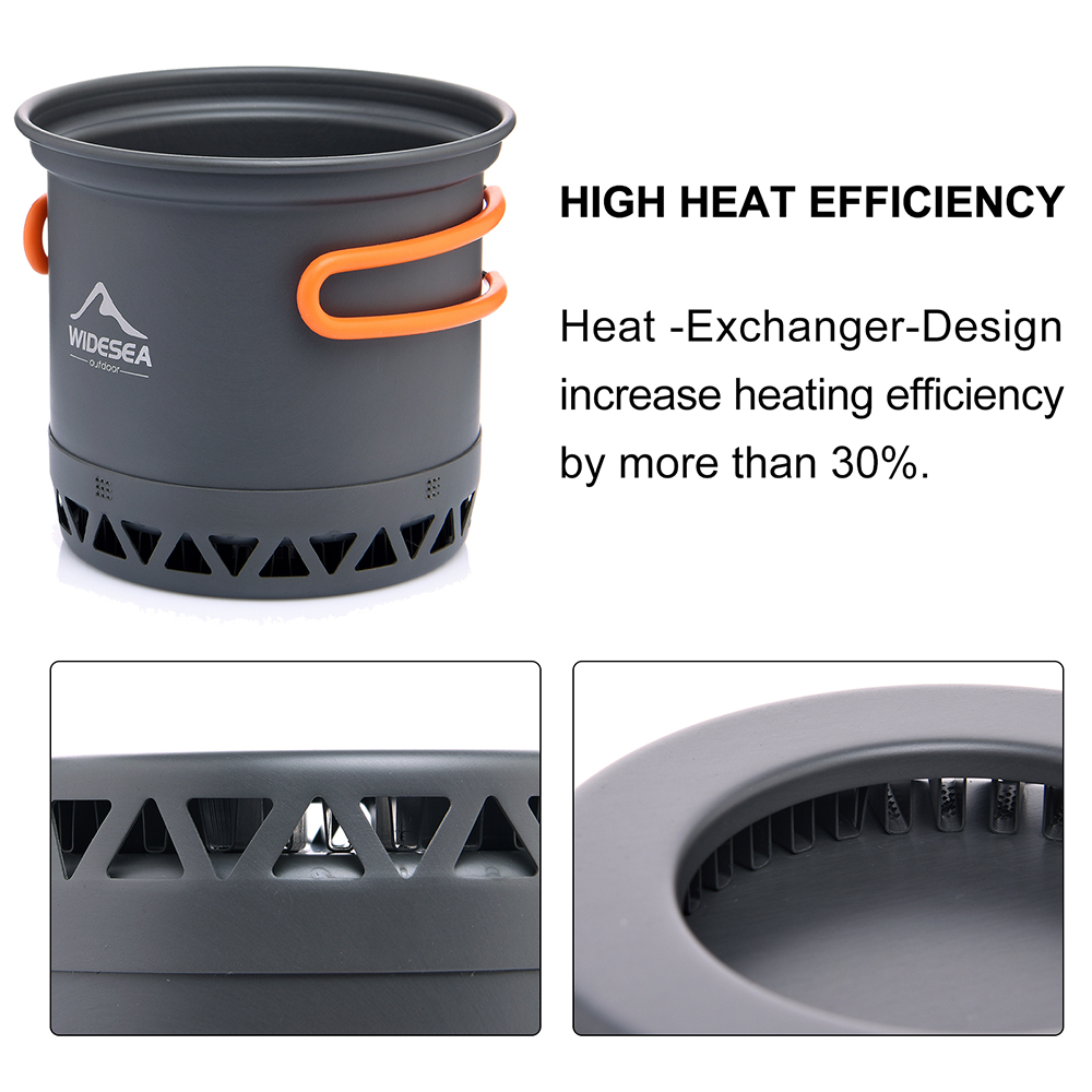 Widesea acampamento 1.3l 2.3l  - Camping Cooking Set Jetboil avaliação e preço