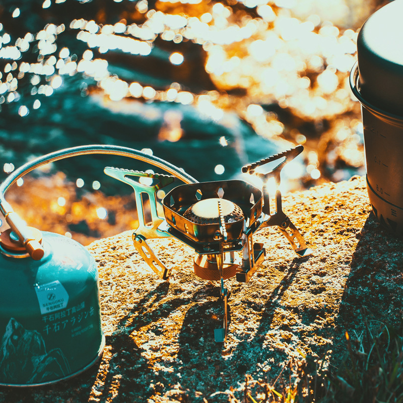 Fogão a gás portátil à prova d - Camping Cooking Canister avaliação e preço