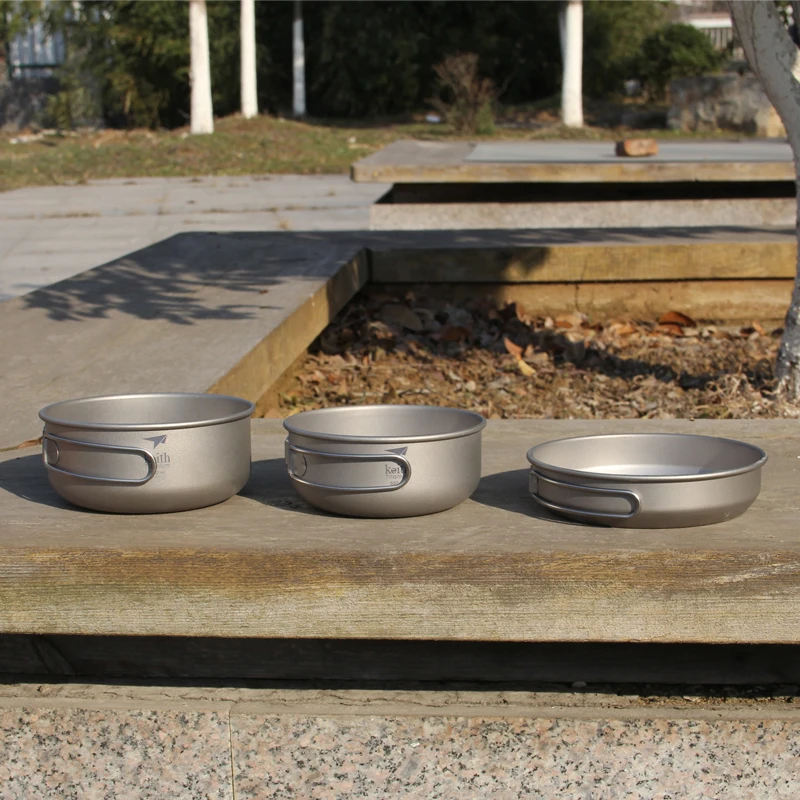 Keith-Titanium Cookware Set co - Camping Cooking Wok avaliação e preço