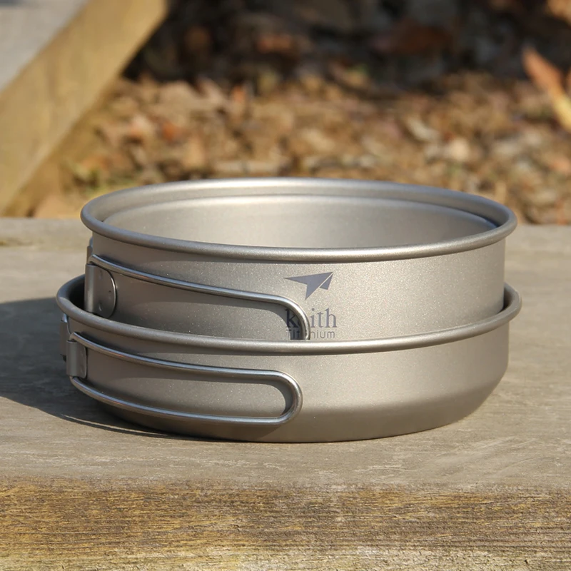 Keith-Titanium Cookware Set co - Camping Cooking Wok avaliação e preço