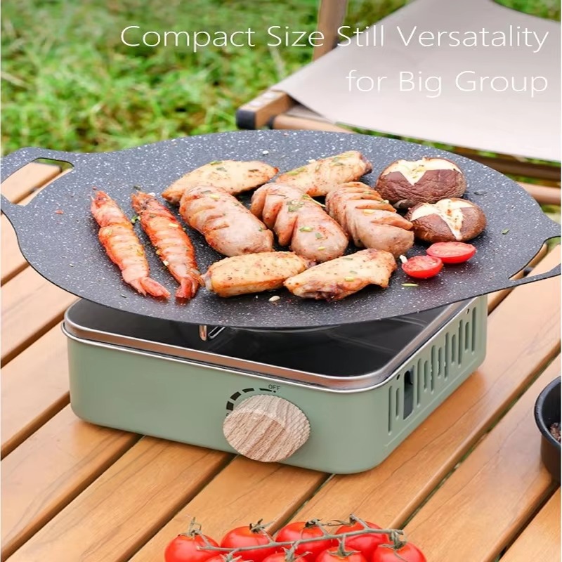 Mini fogão a gás portátil com  - Camping Cooking Plate avaliação e preço