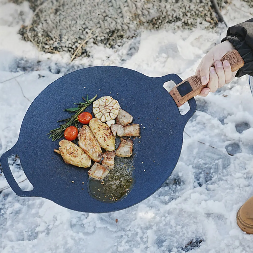 Chapa de Churrasco de Madeira  - Camping Cooking Plate avaliação e preço
