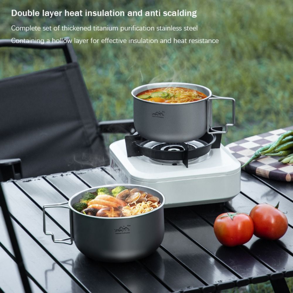 Panela Compacta de Titânio Dob - Camping Cooking Noodles avaliação e preço