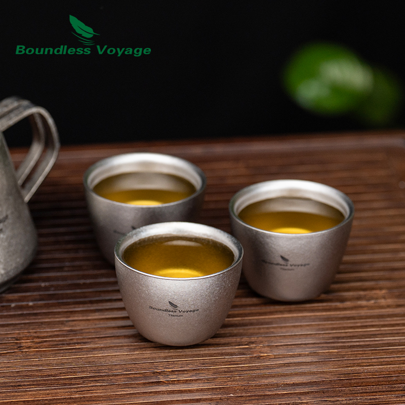 Xícaras de chá de titânio 40ml - Camping Cooking Mug avaliação e preço
