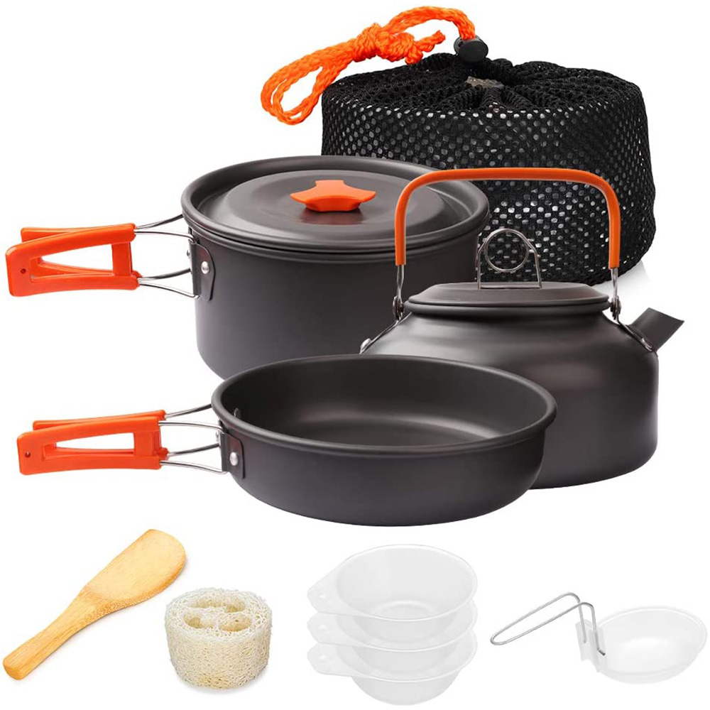 1 pçs/1 conjunto kit de panela - Camping Cooking Pack avaliação e preço