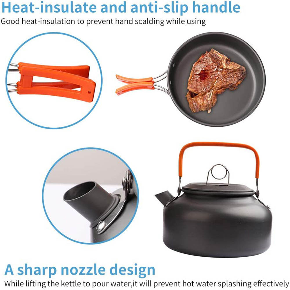 1 pçs/1 conjunto kit de panela - Camping Cooking Pack avaliação e preço