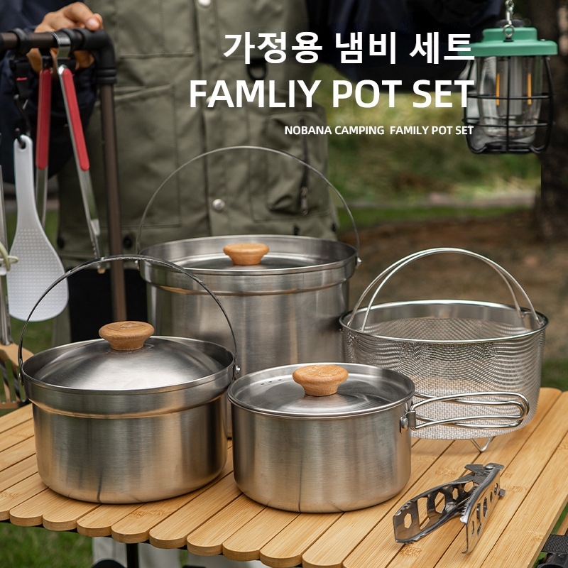 Nobana mais novo conjunto de p - Camping Cooking Wok avaliação e preço