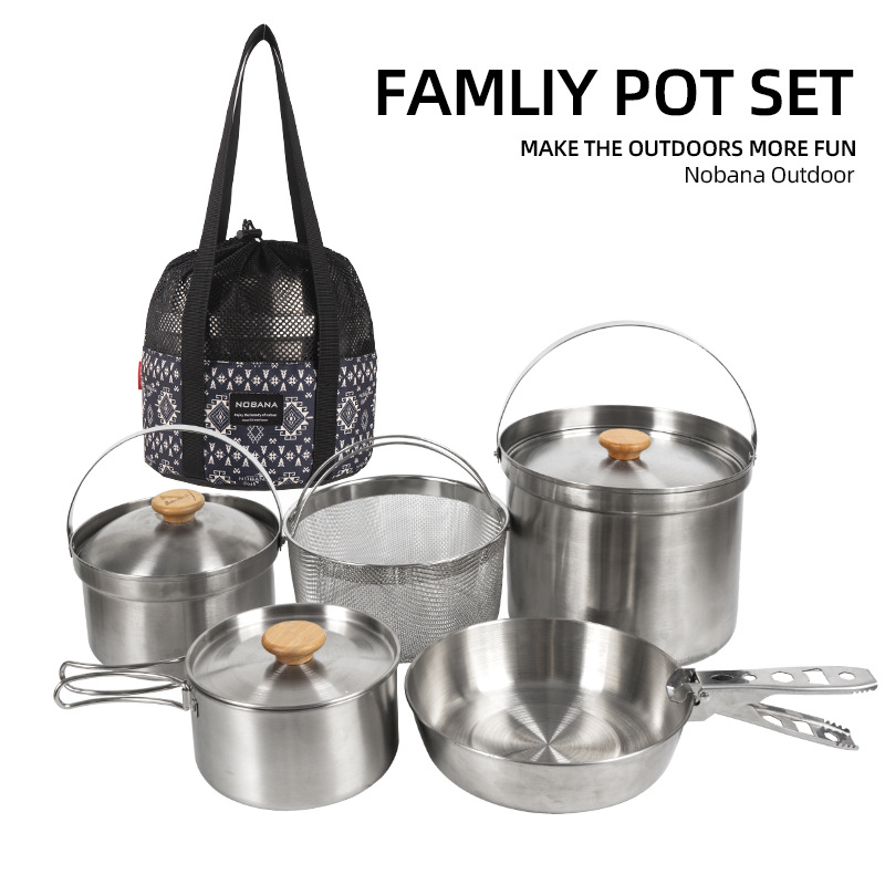 Nobana mais novo conjunto de p - Camping Cooking Wok avaliação e preço