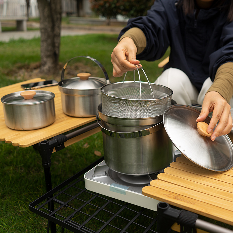 Nobana mais novo conjunto de p - Camping Cooking Wok avaliação e preço