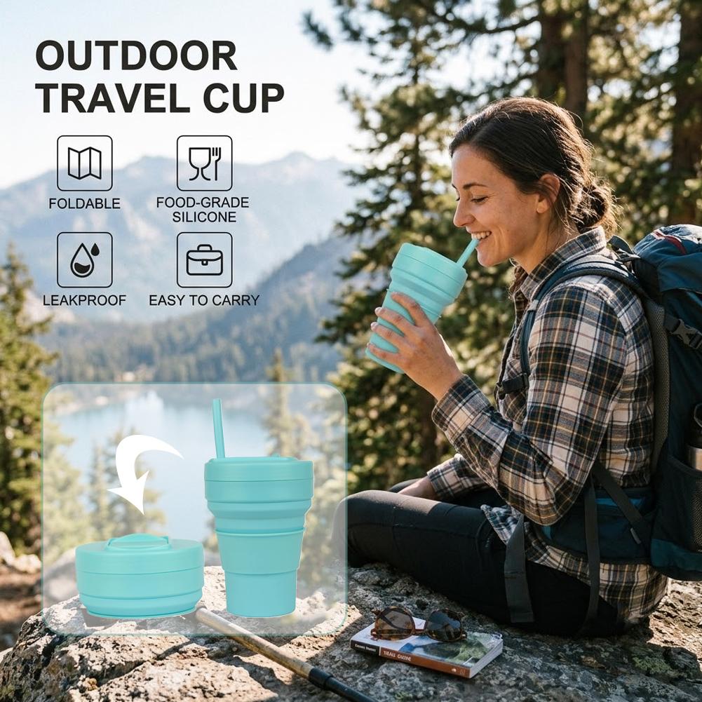 Copo de Café de Silicone Dobrá - Camping Cooking Mug avaliação e preço