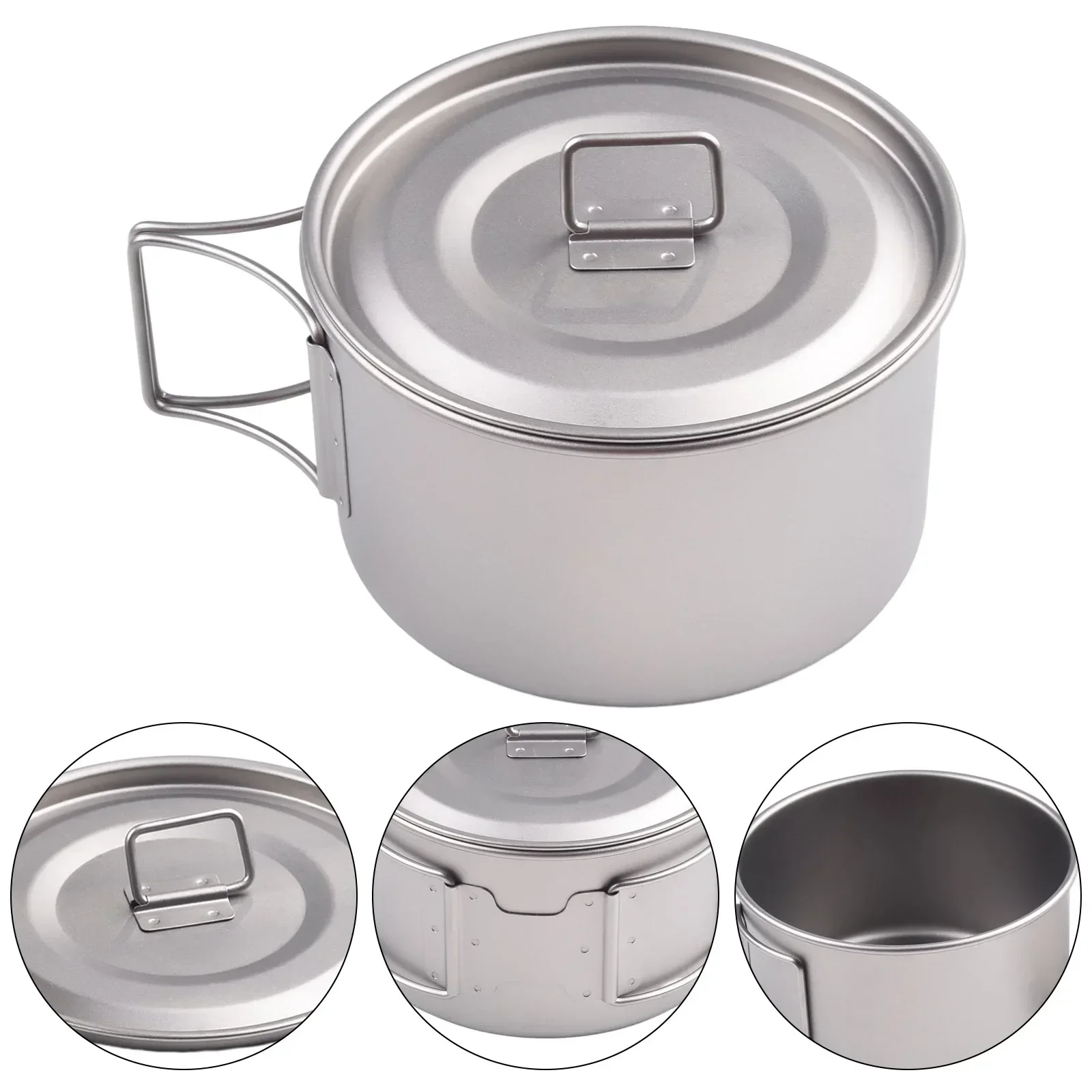 Tigela de titânio com alça dob - Camping Cooking Wok avaliação e preço