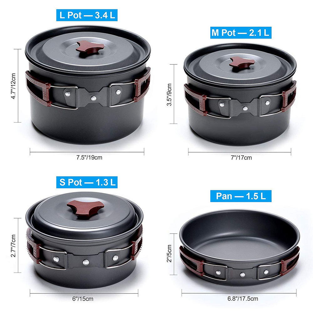 Kit de panelas para acampament - Camping Cooking Wok avaliação e preço