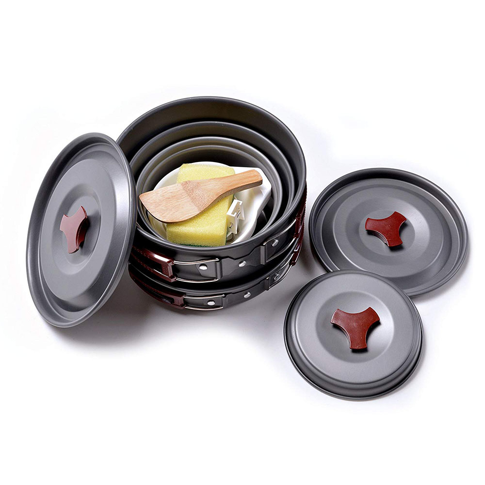 Kit de panelas para acampament - Camping Cooking Wok avaliação e preço